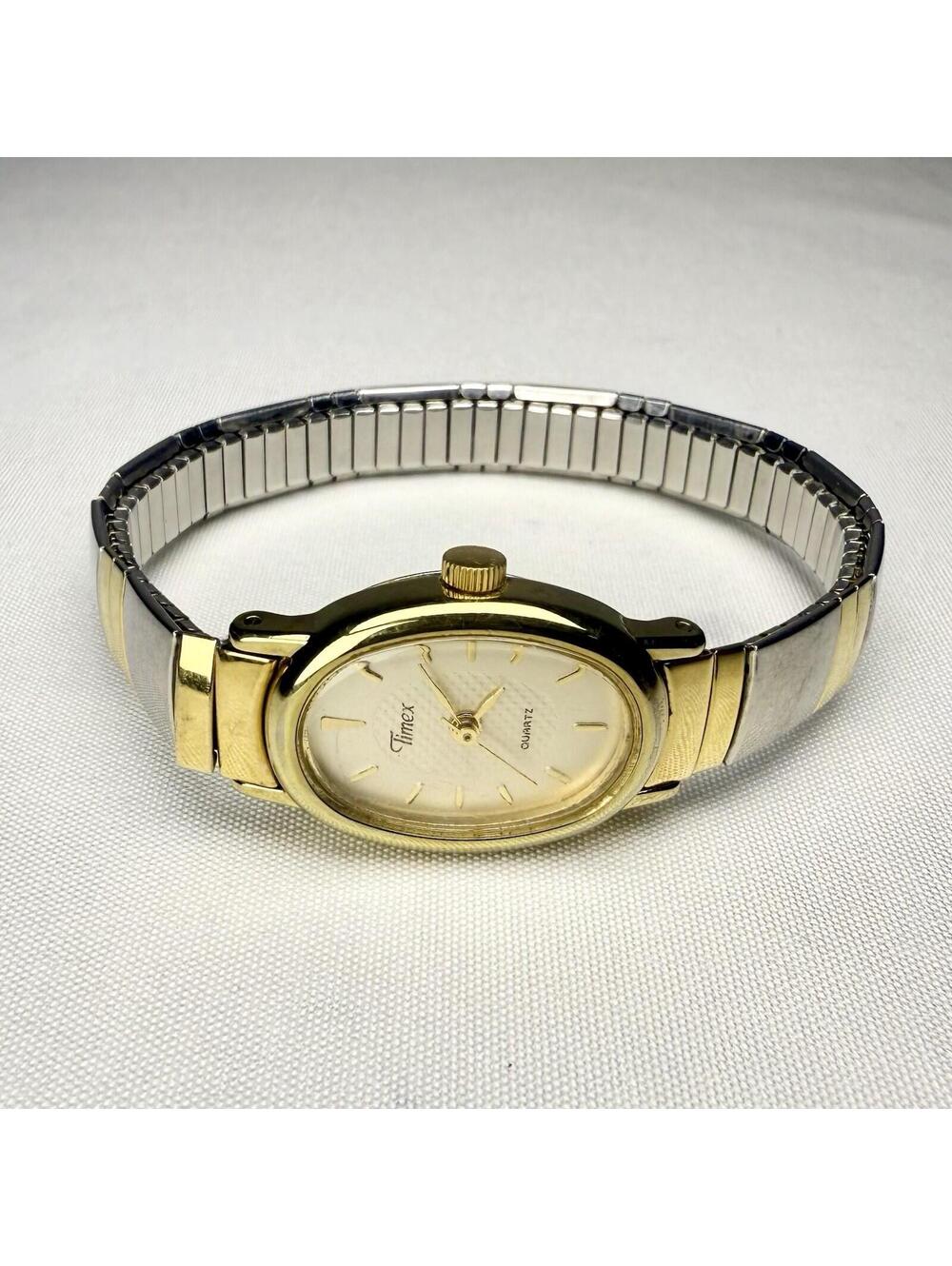 Ladies TIMEX Quartz Watch W11 K6 Gold Tone